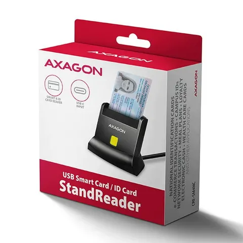 Axagon CRE-SM4NC Usb-c Smart card StandReader – zdjęcie 3