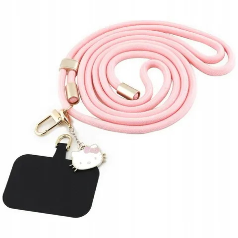 Smycz Hello Kitty Patch & Kitty Head Charm różowy – zdjęcie 2
