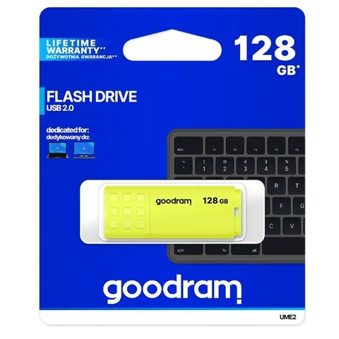 Goodram Pendrive UME2 128GB Usb 2.0 żółty – zdjęcie 2