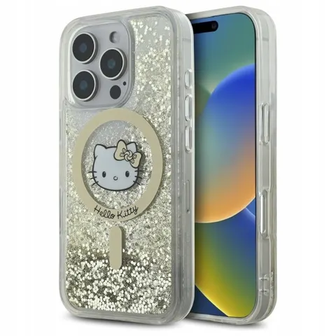Hello Kitty Hardcase Liquid Glitter Do Telefonów Iphone 16 Pro Max – zdjęcie 2