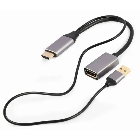 Gembird Adapter Hdmi do Dp 4K 60Hz Usb-a powered – zdjęcie 2