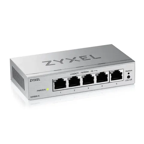 Switch Zyxel GS1200-5 v3 5xGbE Web Smart – zdjęcie 2