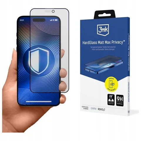 3mk Apple Iphone 17 Pro Max HardGlass Matt Max Privacy – zdjęcie 3