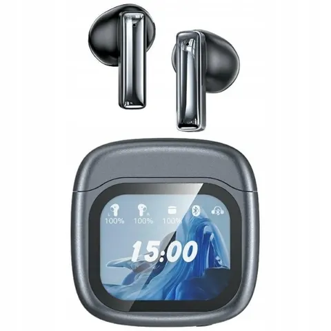 Awei Słuchawki bluetooth Enc TP100 5.4 Tws LCD czarne – zdjęcie 3