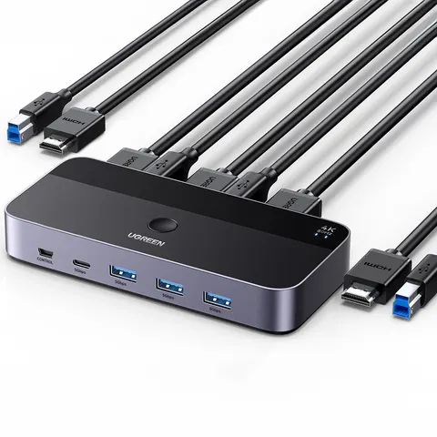 Przełącznik Kvm Ugreen Cm664 Hdmi Switch 2W1 Czarny – zdjęcie 4