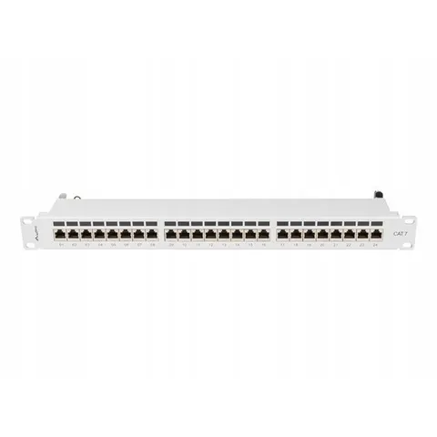 Lanberg Patchpanel 24 port 1U KAT7 Ek. PPS7-1024-S Szary – zdjęcie 2