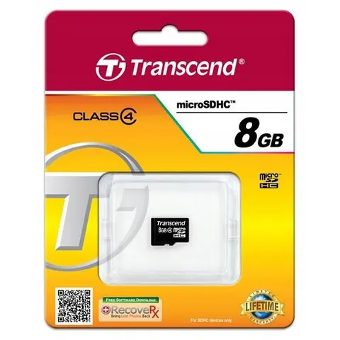Transcend 8 Gb micro Sd microSD Sdhc Class 4 +a Sd – zdjęcie 2