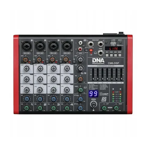 Dna CM6-DSP mikser audio Usb MP3 Bluetooth Phantom – zdjęcie 2