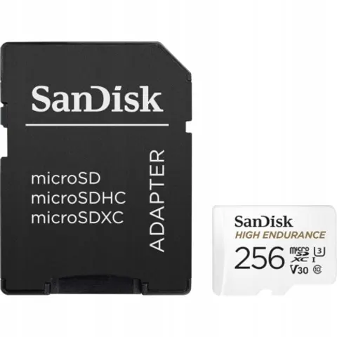 Sandisk 256 Gb micro Sd XC High Endurance Do Kamer – zdjęcie 2