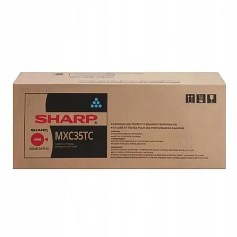 Toner Sharp MX-C35TC niebieski (cyan) – zdjęcie 2