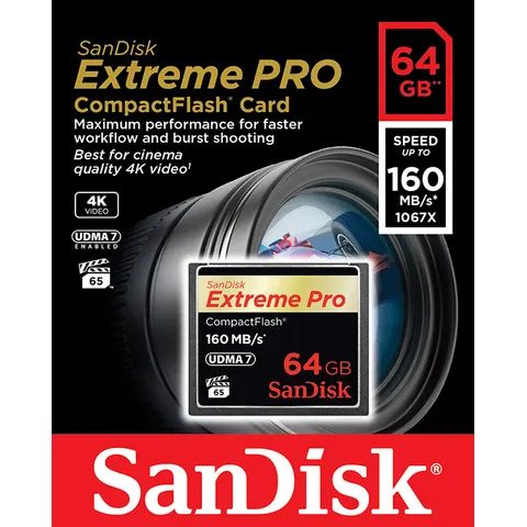 Sandisk 64GB Compact Flash Extreme Pro Cf +160MB/s – zdjęcie 3