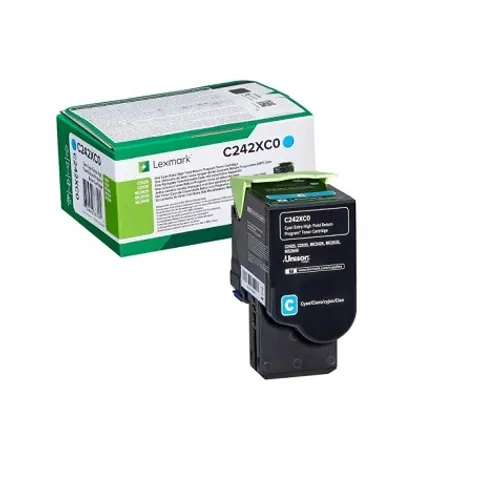 Toner Lexmark C242XC0 niebieski (cyan) – zdjęcie 2