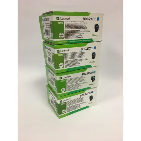 Toner Lexmark 80C2XCE niebieski (cyjan) – zdjęcie 2