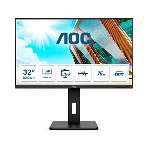 Monitor Led Aoc U32P2 31,5" 3840 x 2160 px Va – zdjęcie 3