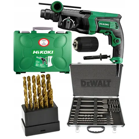 Hikoki DH26PC młotowiertarka 830W adapter+wiertła – zdjęcie 2