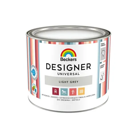 Beckers Emalia Designer Universal półmat light grey 500 ml – zdjęcie 2