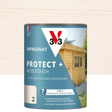 V33 Impregnat Protect+ biały 0,7L – zdjęcie 2