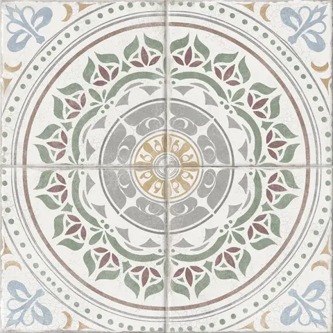 Gres szkliwiony Albergo patchwork 42 x 42 cm – Szary – zdjęcie 2