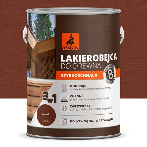 Dragon Lakierobejca szybkoschnąca mahoń 2,5l – zdjęcie 2