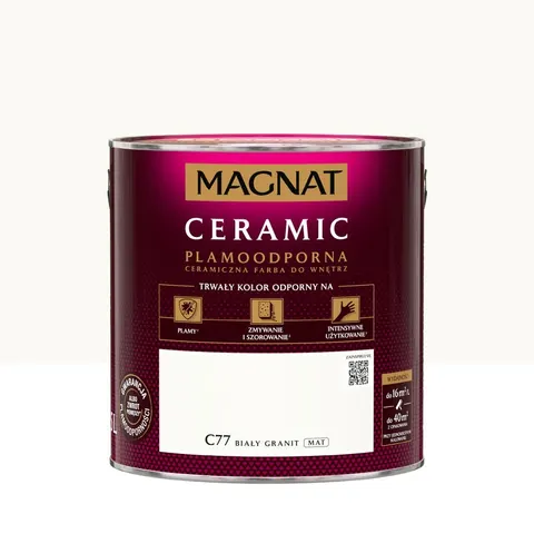 Farba Magnat Ceramic Biały granit 2.5 l – zdjęcie 2