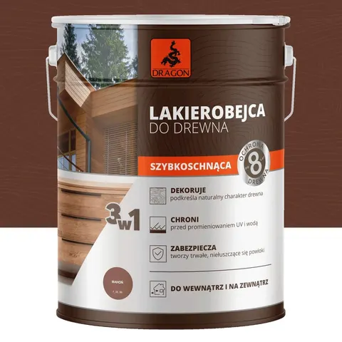 Dragon Lakierobejca szybkoschnąca mahoń 5l – zdjęcie 2