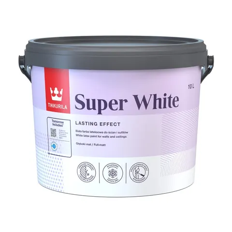 Farba Tikkurila Super White biała 10 l – zdjęcie 2