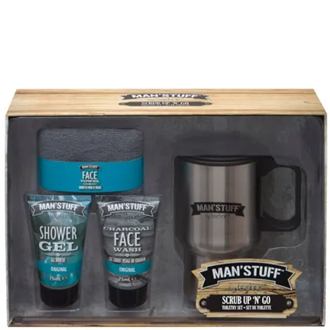Man'Stuff Scrub Up 'n' Go Bath Set – image 2