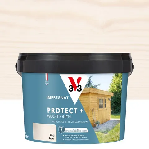 V33 Impregnat Protect+ biały 9L – zdjęcie 2