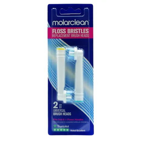 Molarclean Floss Bristles Replacement Tooth Brush Heads - 2 pcs – image 2