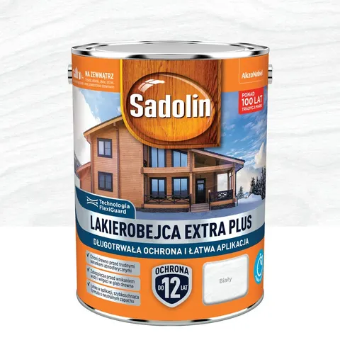 Lakierobejca Extra Plus Biała 4.5 l Sadolin – Biały – zdjęcie 2
