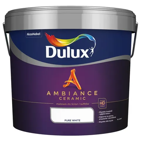 Farba Dulux Ambiance Ceramic pure white 9L – zdjęcie 2