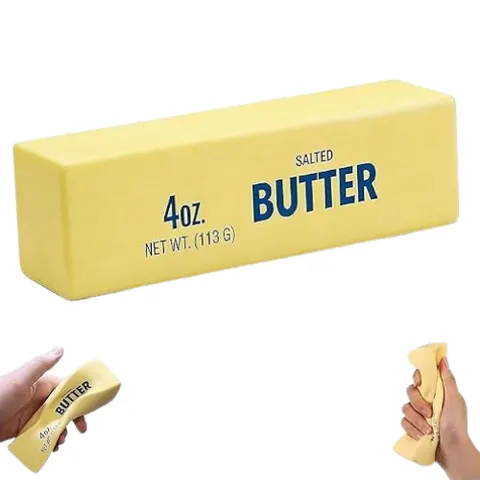 Squishy Plain Butter Squeeze Fidget Toy – 113 g – image 2