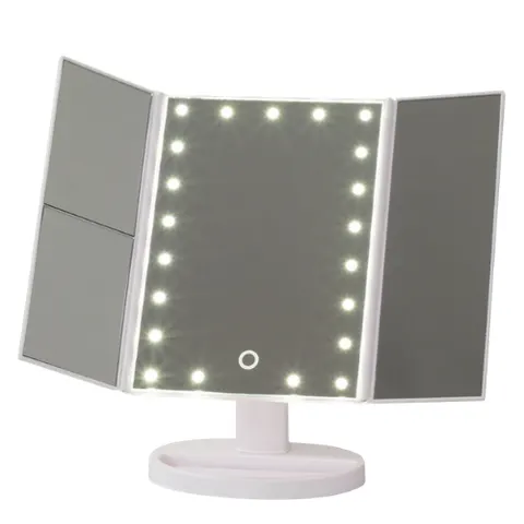 Trifold LED Cosmetic Magnifying Makeup Mirror – image 2