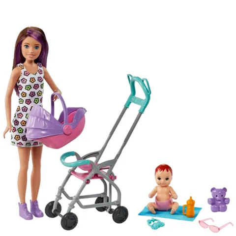 Mattel Barbie Skipper Babysitter with Stroller – image 3