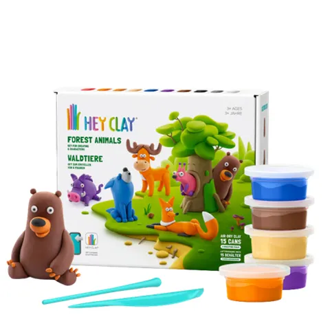 Tomy Hey Clay Forest Animals Modeling Clay Set – 15 pcs – image 2