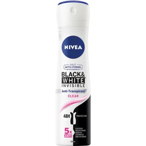 Nivea Black & White Invisible Deodorant Spray 150 ml – image 2