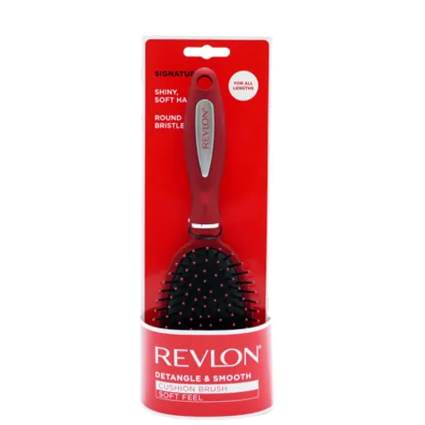 Revlon Essentials Detangle & Smooth Hair Brush – Red – image 3