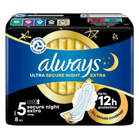 Always Ultra Size 5 Secure Night Extra - 8 pcs – image 2