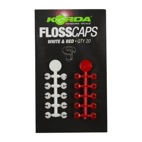 Korda Stopery Floss Caps Biały Czerwony – zdjęcie 2