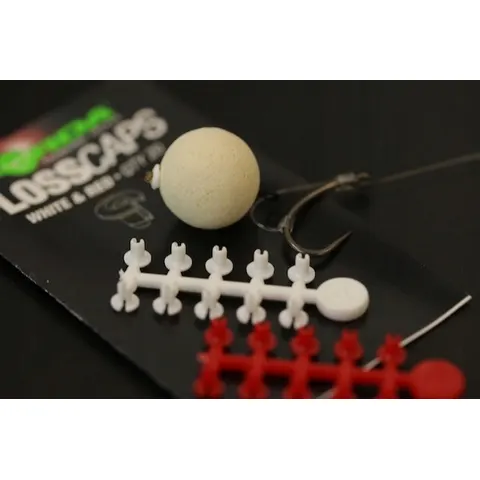 Korda Stopery Floss Caps Biały Czerwony – zdjęcie 3