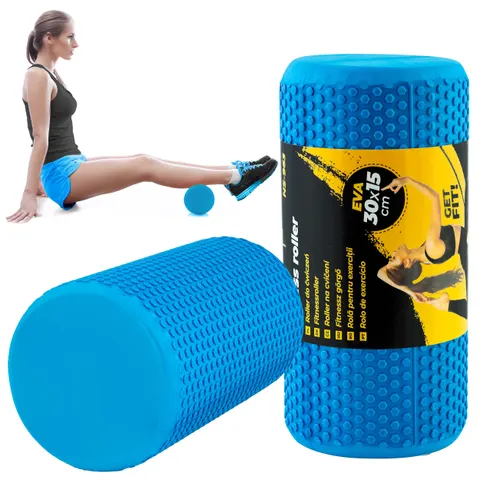 Roller wałek do ćwiczeń Eva NS-963 niebieski – zdjęcie 2