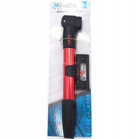 Pompka rowerowa Xqmax Mini Alu Czerwony – zdjęcie 3