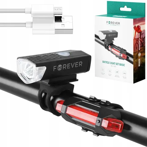 Zestaw lampek rowerowych Basic BLG-100 Forever Outdoor – zdjęcie 5