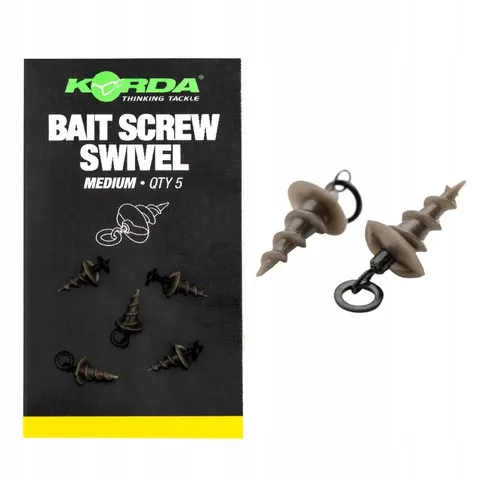 Korda Micro Ring Swivel Bait Screw Medium 5szt. – zdjęcie 5