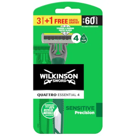 Wilkinson Quattro Essential 4 maquinillas desechables 4 u – imagen 4