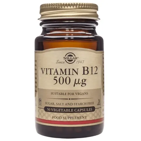 Solgar VITAMIN B12 500mcg 50 Vcaps – imagen 2