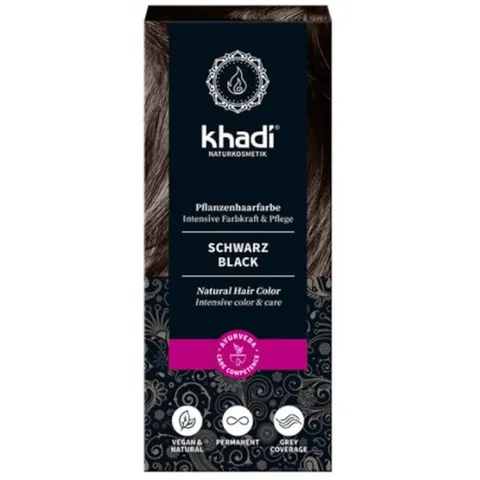 Khadi Tinte Ayurveda Negro 100g – imagen 2
