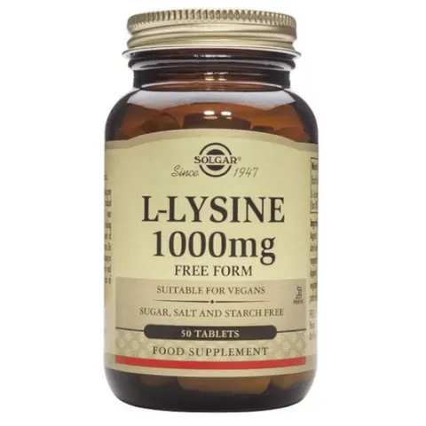 Solgar L-Lisina 1000mg 50 comprimidos – imagen 4