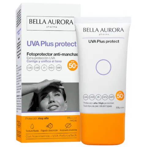 Bella aurora solar uva plus spf50+ antimanchas 50ml. – imagen 5