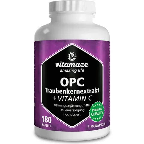 Vitamaze OPC Extracto Semilla Uva + Vitamina C 180 Cápsulas – imagen 2